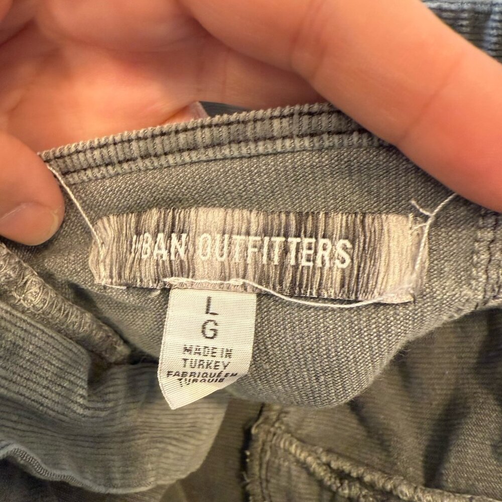 Urban Outfitters Alejandra‎ Grey Corduroy Halter Open Back Mini Dress Size Large - Picture 5 of 7